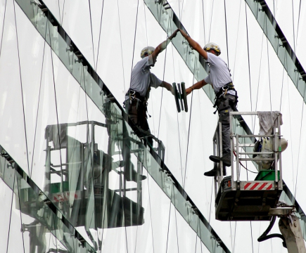 Window Cleaning on a High Rise by Quinn Hygiene